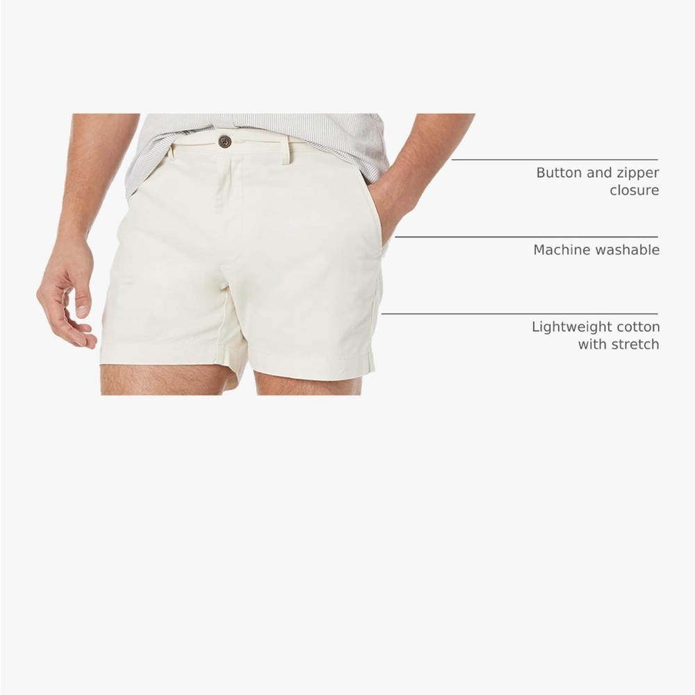 Men's Classic Cream Shorts - Picture 9 of 15